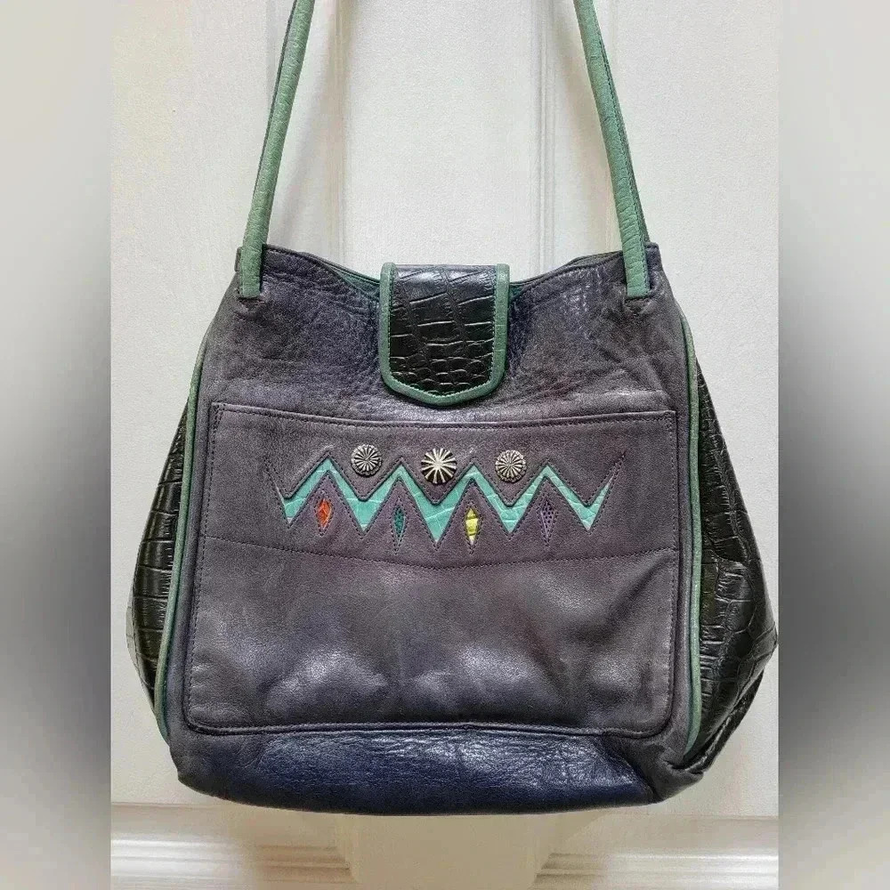 James Culver Vintage Handmade In Tubac Keather Shoulder Bag (needs cleaning)